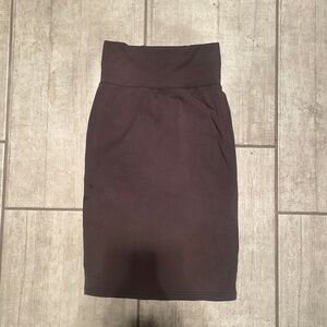 brown/olive aritzia pencil skirt